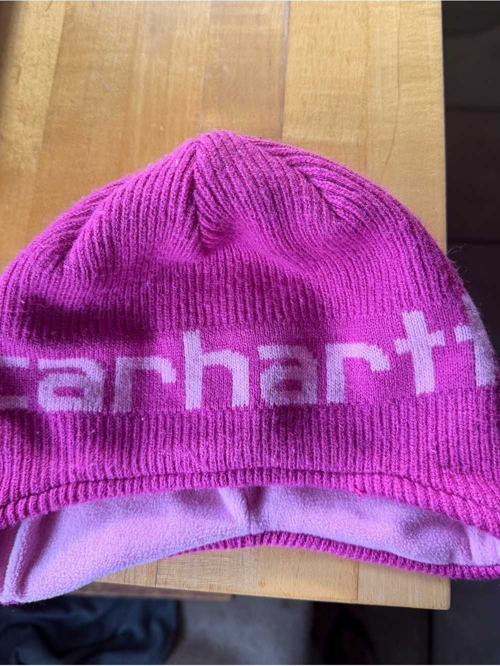 Carhartt Young Kids Hot Pink Knit Beanie with Logo